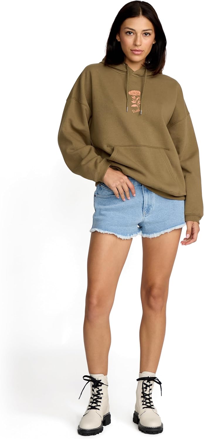 Volcom Women's Stone Art Up Hoodie Fleece Pullover – Oversized Fit Hoodie Kangaroo Pocket and Snow Wash - Image 5