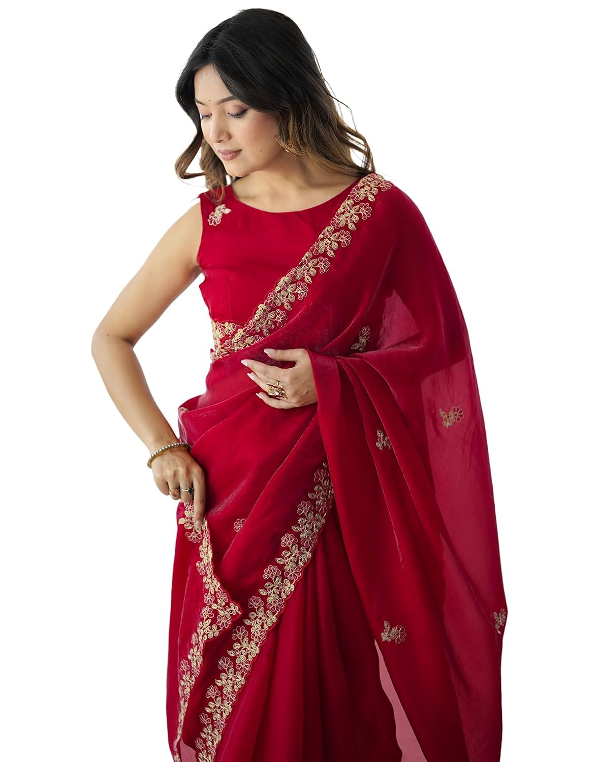 SIRIL Women's Tissue Sequence Embroidery Saree with Unstitched Blouse Piece - Review, Price and Buying Guide