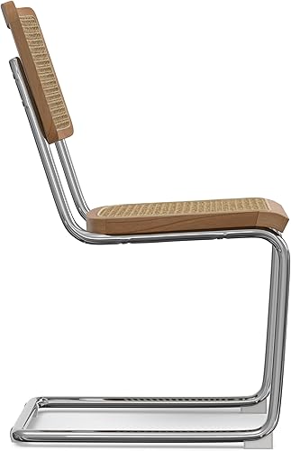 Miniatura 12 de SIMPLIHOME Madalyn Sillas de comedor  Juego de sillas de comedor modernas de madera de haya y ratán natural sin brazos en natural y contemporáneo