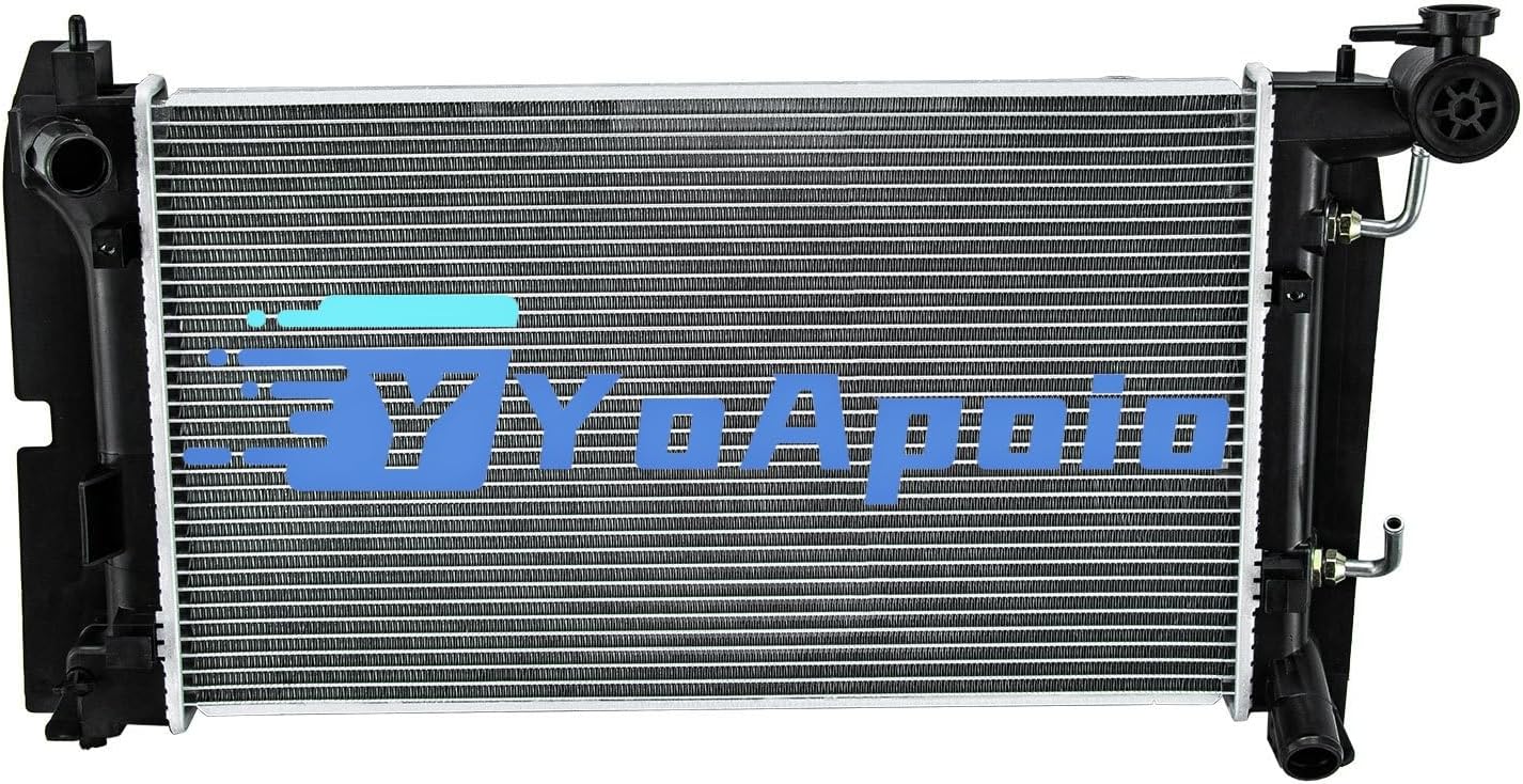 Aluminum Core Radiator for 2003-2008 Toyota Corolla Matrix Pontiac Vibe Base CE GT LE 1.8L, 2004 2005 2006 2007 Full Performance Aluminium Radiators