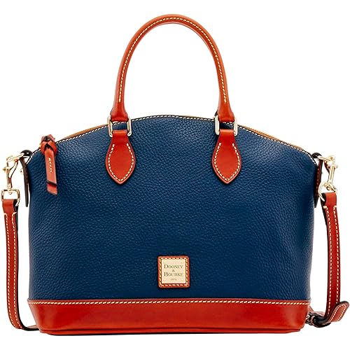 Dooney & Bourke Women's Darcy Satchel in Pebble Grain Leather, Large Handbag with Dual Handles Adjustable Crossbody Strap