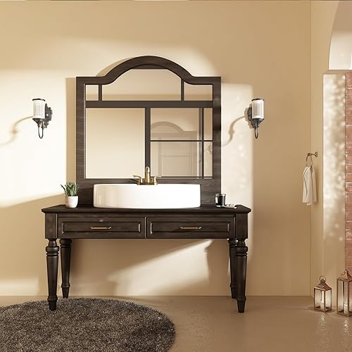 Miniatura 9 de PARLOS - Grifo de lavabo de 2 asas, para el baño, con montaje de drenaje y manguera de suministro, sin plomo, cUPC, grifo de tocador, mezclador,