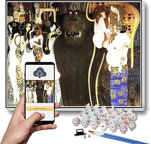 Miniatura 9 de Gustav Klimt Arts - Kits de pintura de bricolaje para adultos, pintura desnuda femenina para decoración de pared del hogar