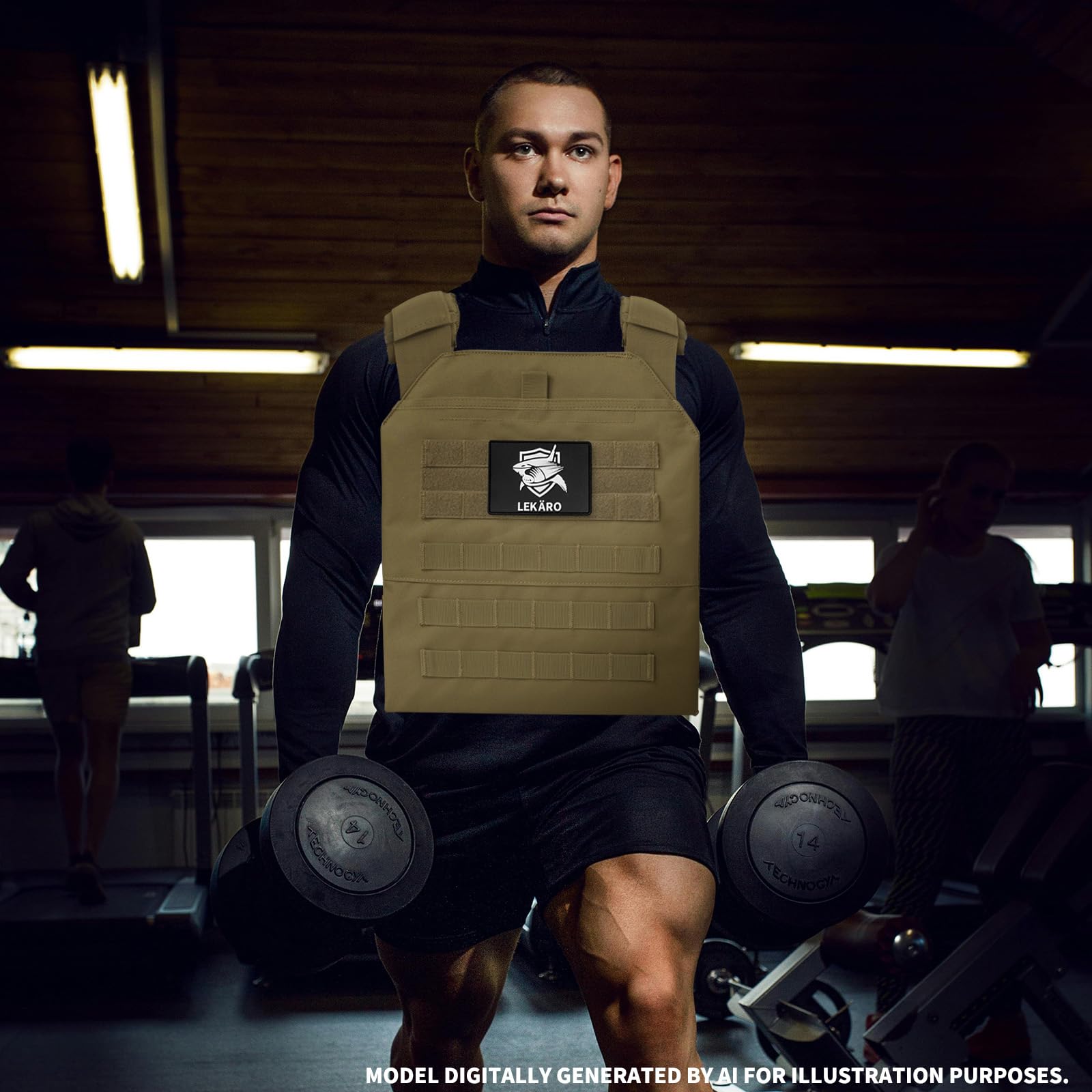 Chaleco con peso ajustable, chalecos de peso táctico para hombres y mujeres, chaleco de peso corporal para entrenamiento de fuerza y resistencia, fitness, correr, WODs (placas de chaleco de peso no