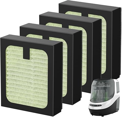 Paquete de 4 filtros HEPA de repuesto para lavadora de biberones Baby Brezza Pro, filtración de alto rendimiento para filtro de aire y polvo