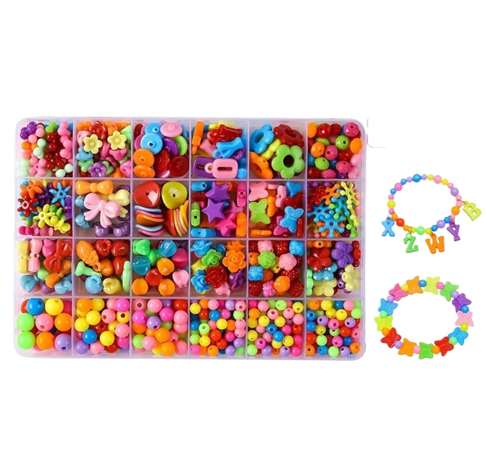 QuxetlRyz Craft Beading Kit Handmade Beaded Wear Beads Educational Toys DIY Jewelry Bracelet Necklace Around Set(Color5)