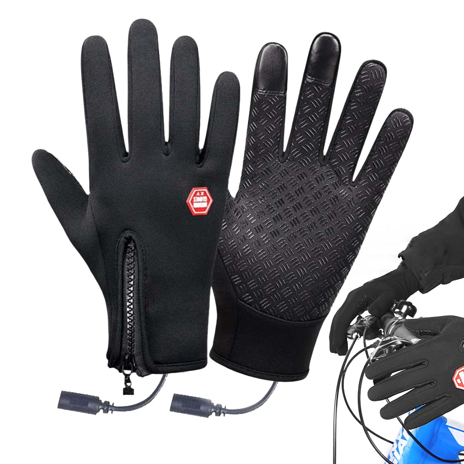 Hand Warmers Gloves - Hand Warmer Touchscreen Rechargeable USB Gloves,Warm Heating Gloves Portable Heated Gloves for Indoor Outdoor Riding Running Skiing Driving