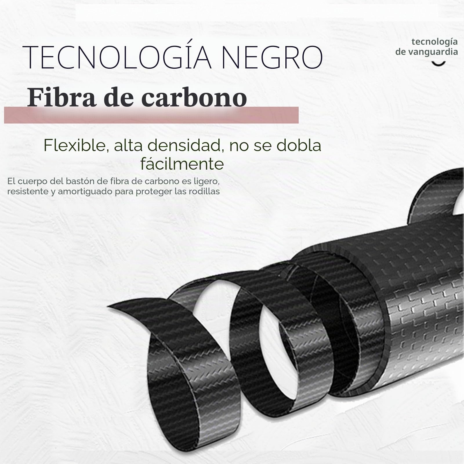Bastón de senderismo de fibra de carbono, plegable, ultraligero, bastón de senderismo para entusiastas del montañismo, adecuado para viajes, camping, senderismo, 3