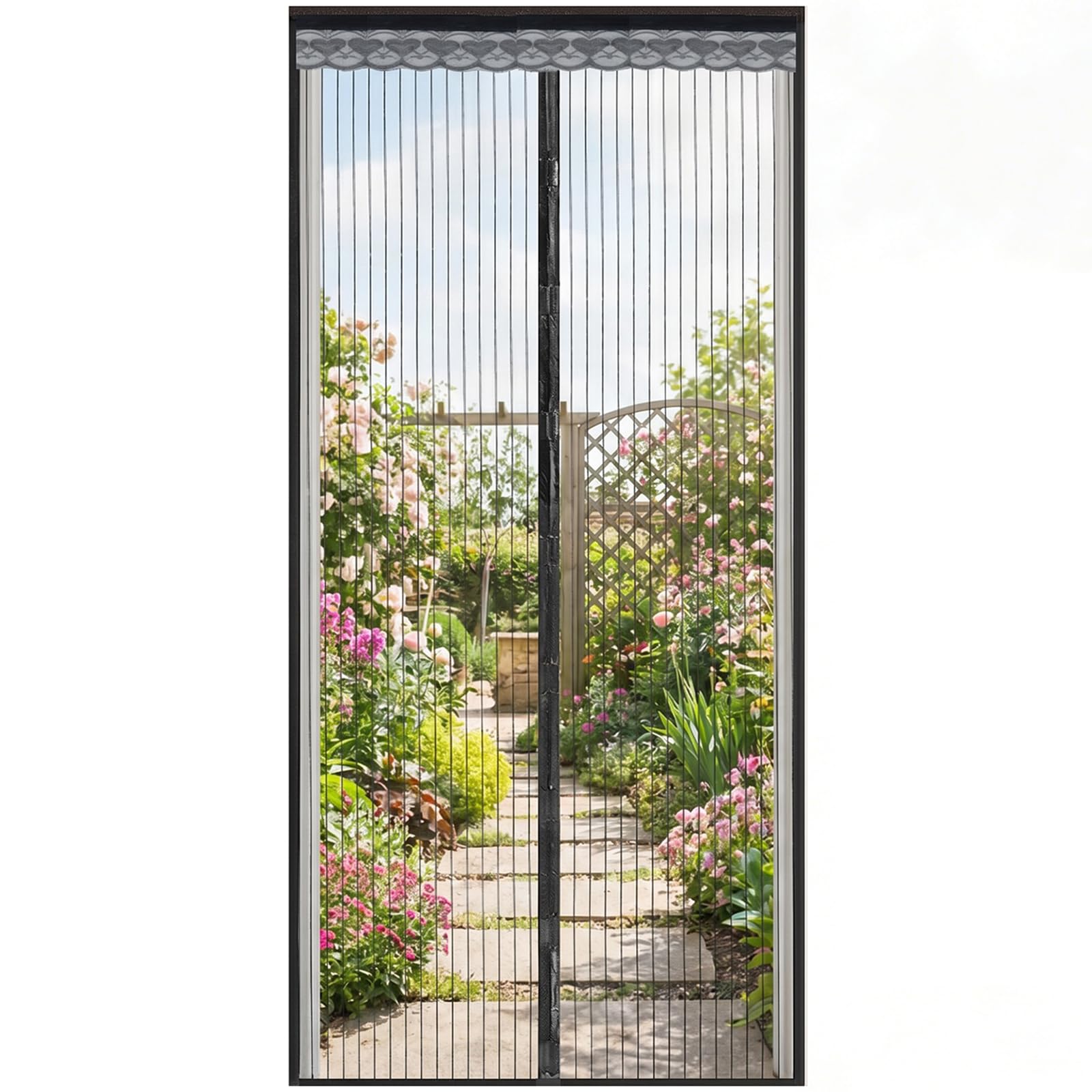 Magnetic Fly Screen Doors, Heavy Duty Mesh Bug Curtain Powerful Magnets