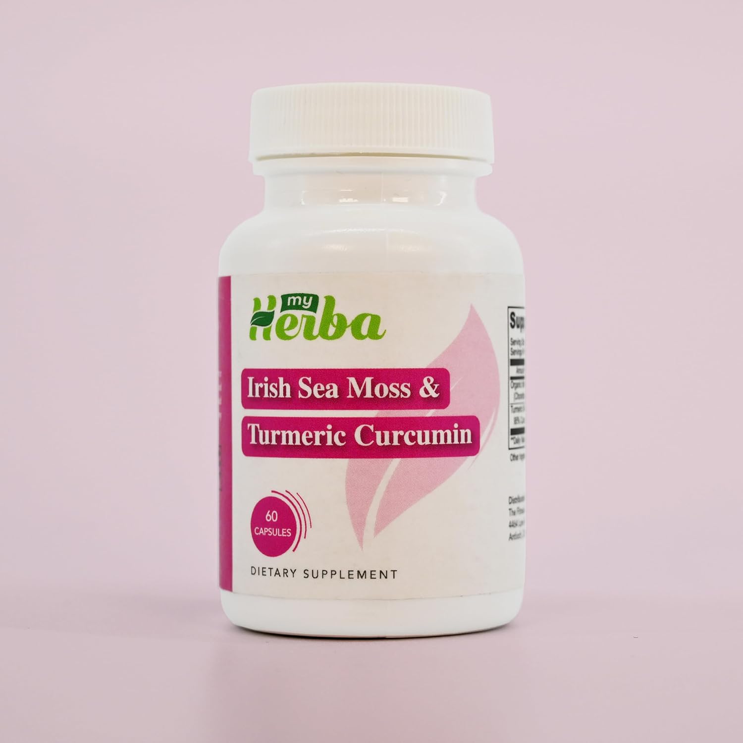 Organic Irish Sea Moss & Turmeric Curcumin Supplement, Vegan Formula with Turmeric Extract (Curcuminoids 95%), Joint Mobility Support, Gut Health, & Daily Wellness for Active Adults, 60 Capsules