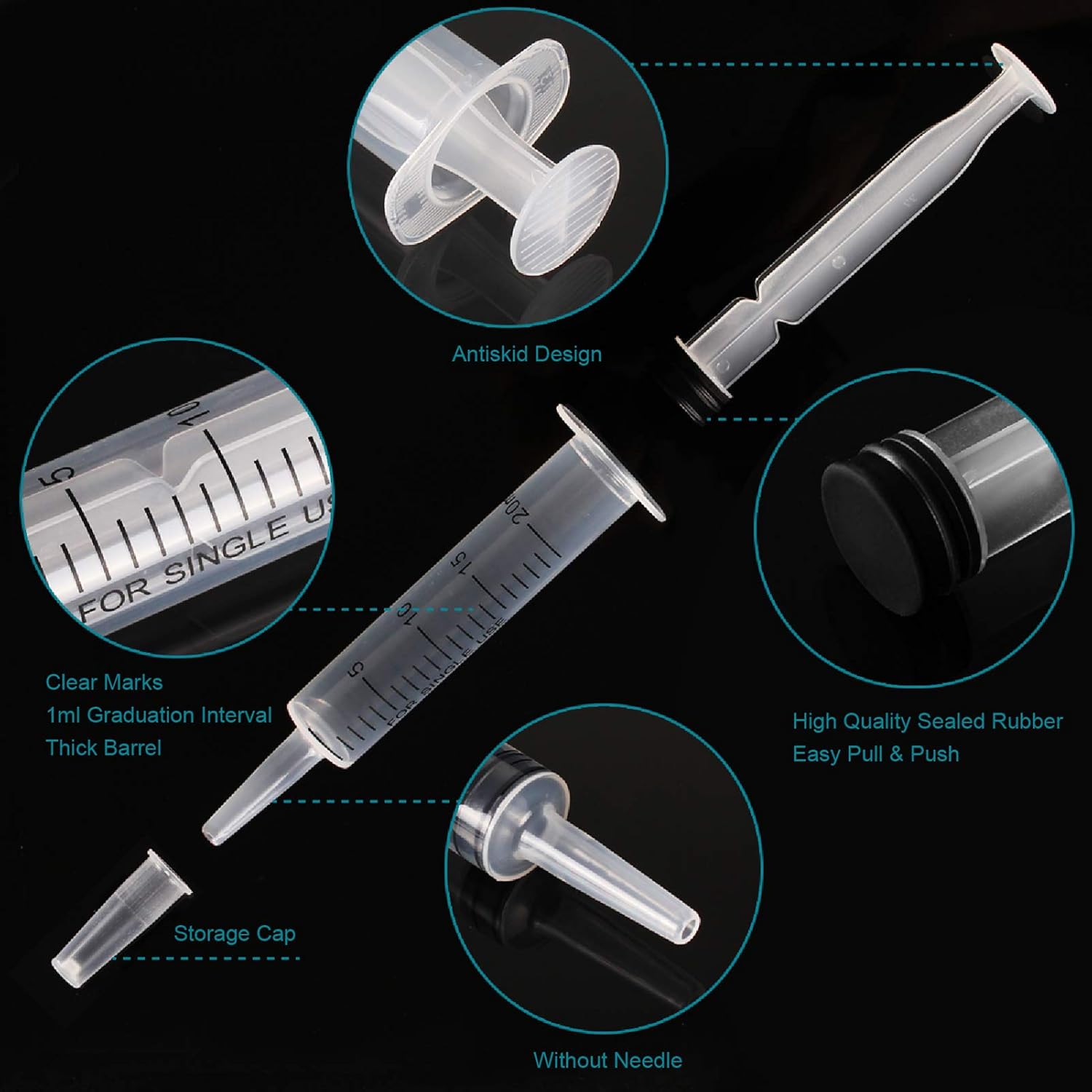 Buy 5 Pack Syringe Without Needle (60ml and 20ml) Syringes for Lip