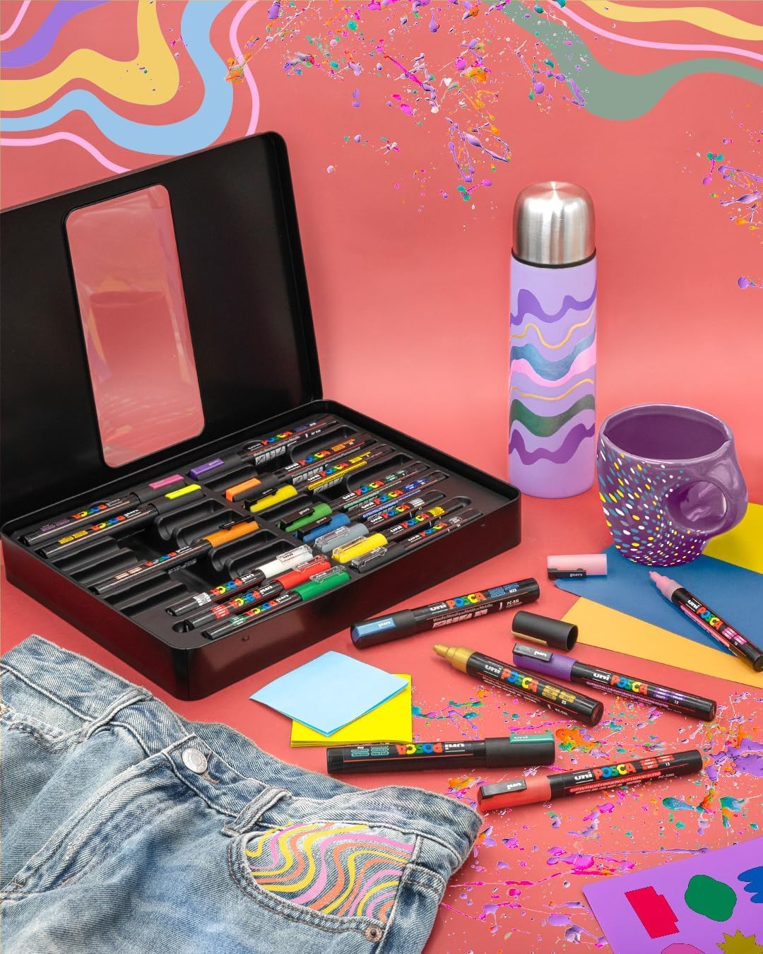 POSCA - Set de rotuladores Groovy Colours, estuche de 20 unidades