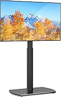 YOMT Universal Swivel Height Adjustable TV Floor Stand for 27-70 Inch TVs - Space Saving Mount for Bedroom Living Room, Black