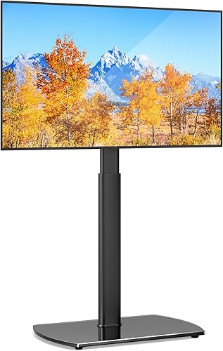 Miniatura 9 de YOMT Soporte de TV con soporte para televisores de pantalla plana de plasma OLED LED de 27 a 65 pulgadas soporte giratorio universal de piso con