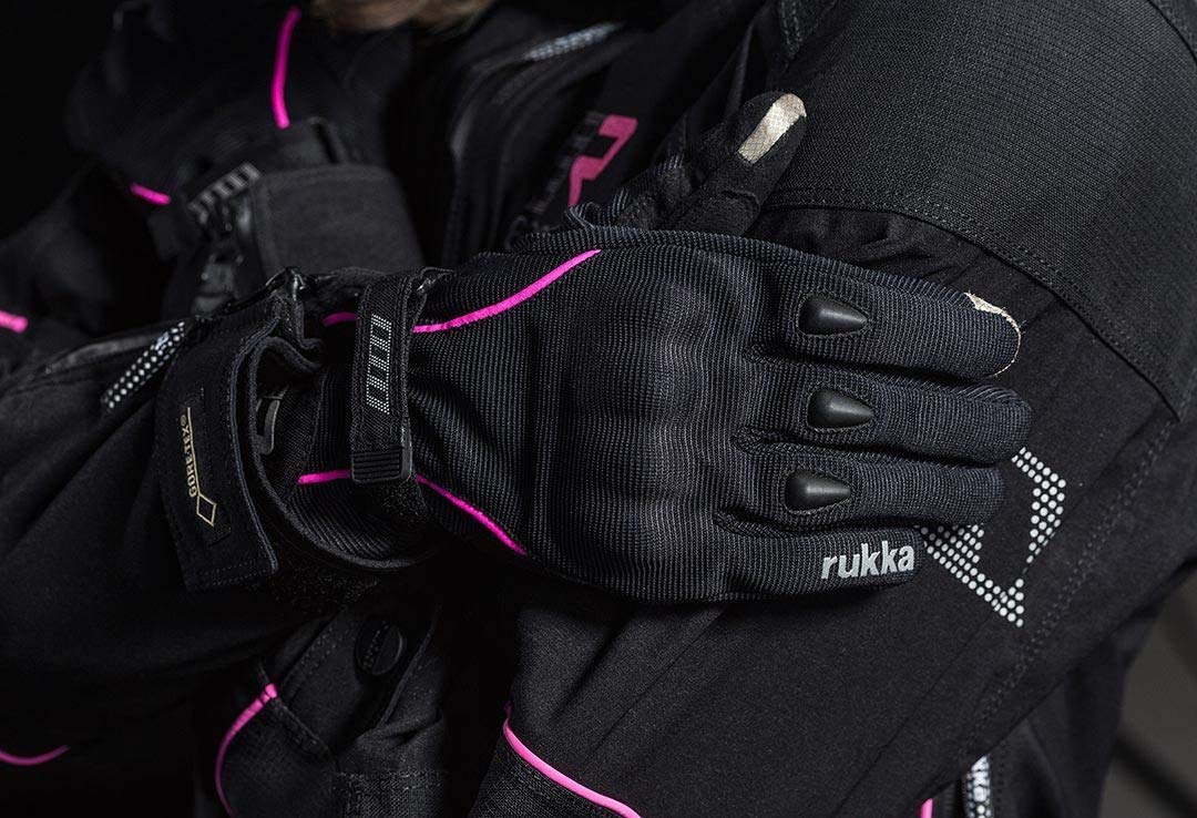 Rukka Virve Gore-Tex Damskie rękawice motocyklowe, czarny/purpurowy, 10