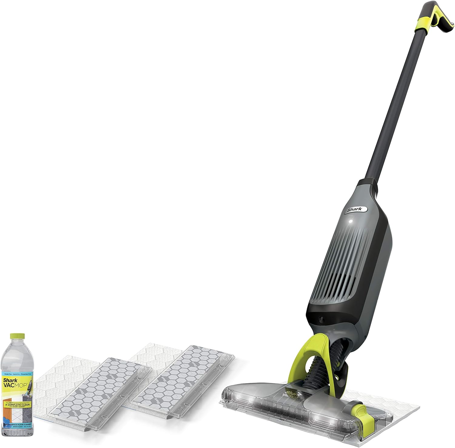Shark VM252 VACMOP Pro Cordless Hard Floor Vacuum Mop with LED Headlights, 4 Disposable Pads