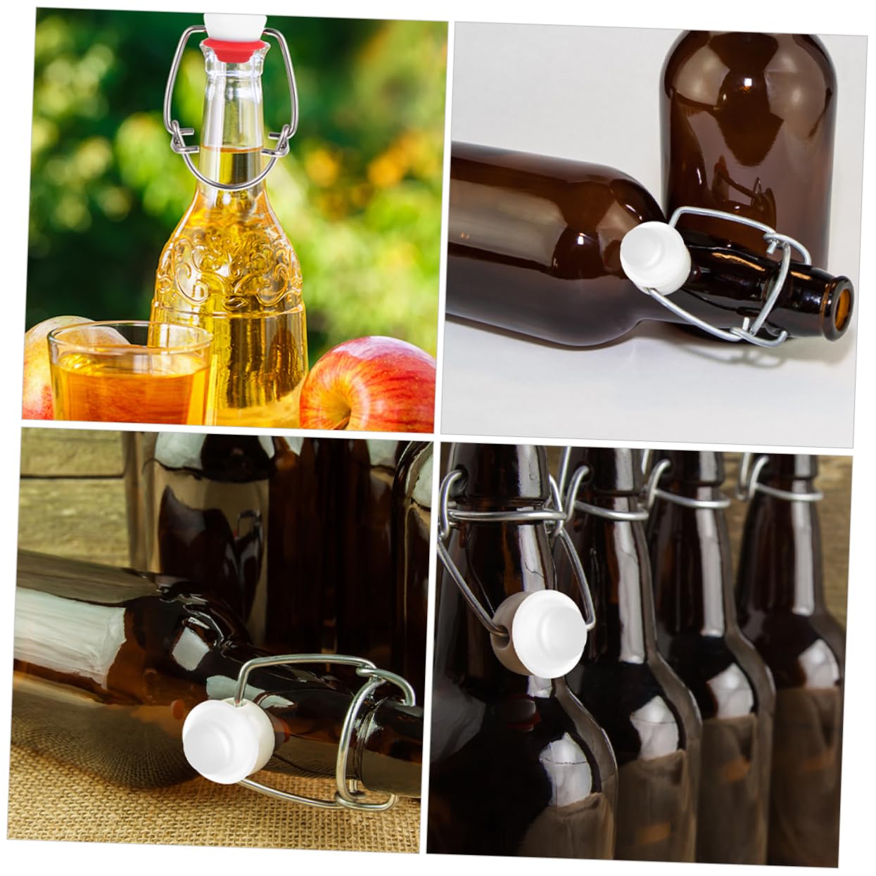 OFFSCH 12Pcs Leak Swing Top Bottle Gaskets Replacement Seals for Beer Juice Soda Bottles Versatile Gasket Colors for Easy Identification