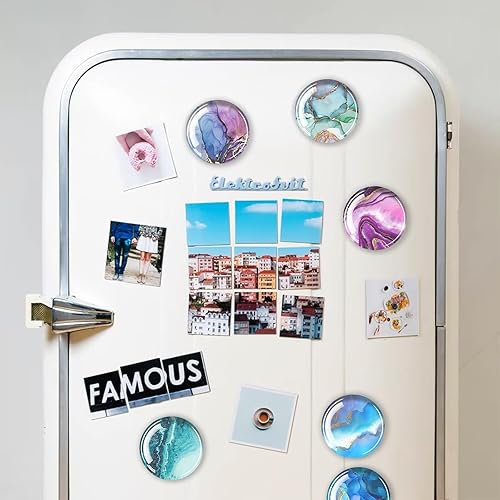 Miniatura 2 de DIFIT Imanes de cristal para refrigerador, 12 unidades, imanes fuertes para pizarra blanca, imanes divertidos para refrigerador, lavavajillas,