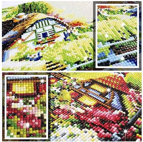 Miniatura 6 de Eiito Cajas de almacenamiento de accesorios de pintura de diamantes, cuentas de bordado de diamantes 5D, kit de arte (64 rejillas) (blanco)