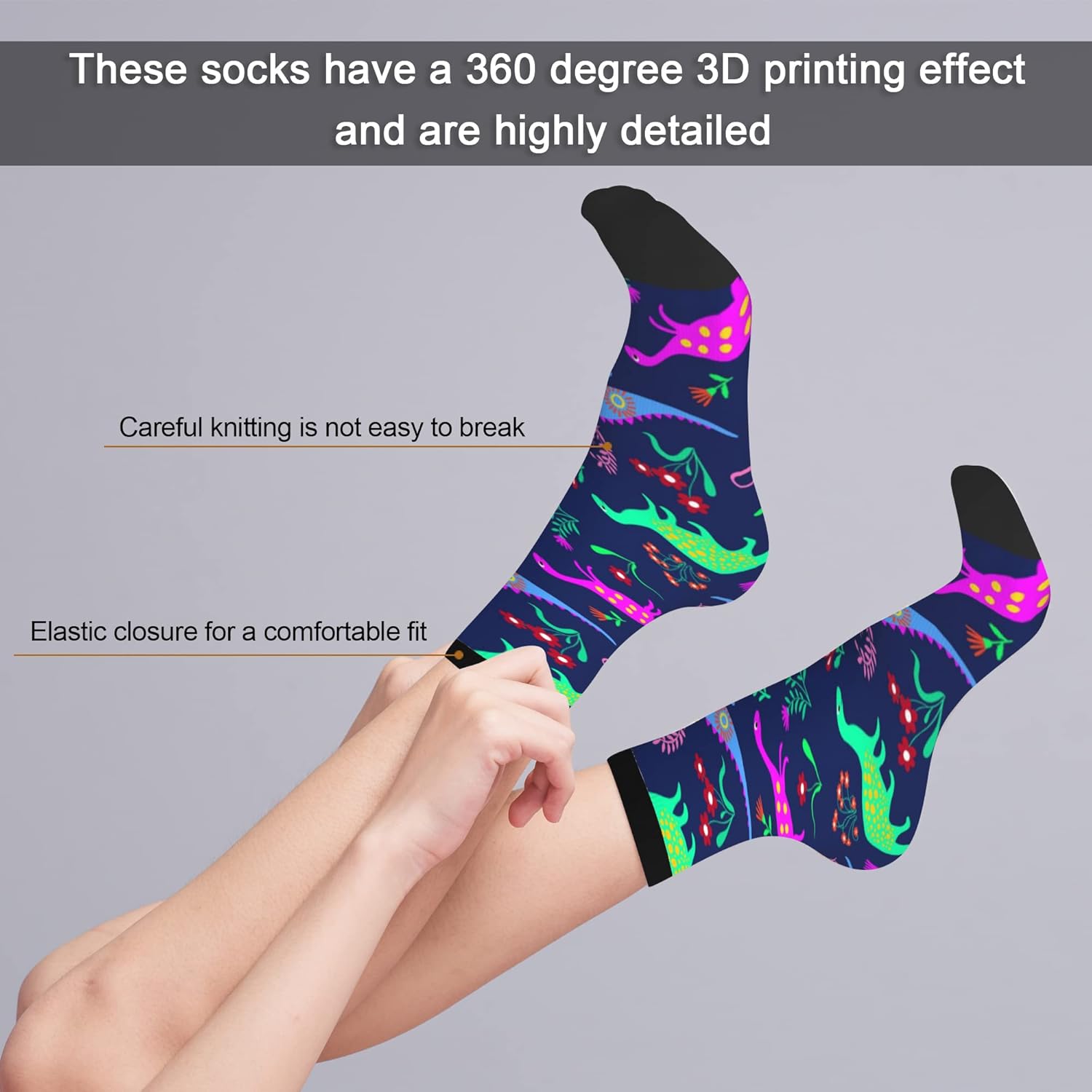 Funny Crazy Socks for Men/Women Gifts,Unisex Novelty Casual Crew Socks - Image 2