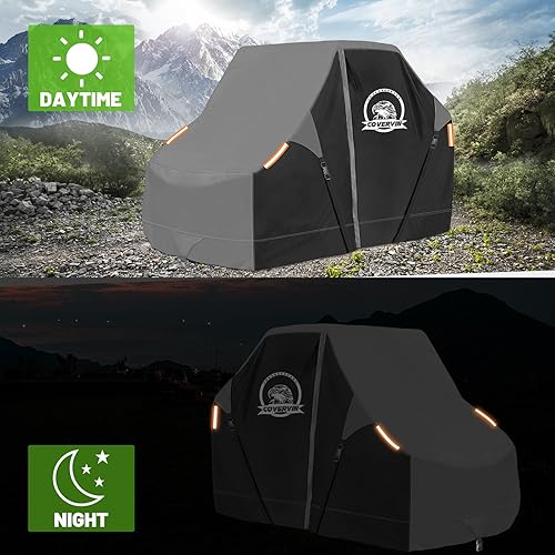 Miniatura 3 de COVERVIN Cubierta UTV XL, resistente 210D Oxford para exteriores, cubierta impermeable Polaris RZR, accesorios laterales a laterales, cubierta de