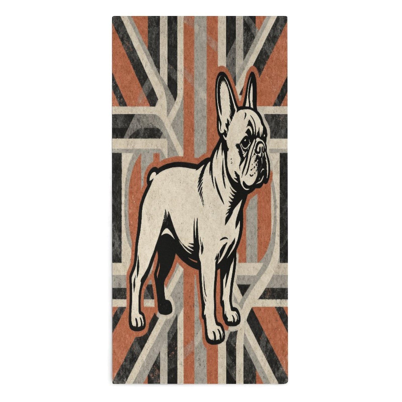 YUXBVKRS Union Jack Bulldog Hand Towels for Bathroom 14x29 Inch