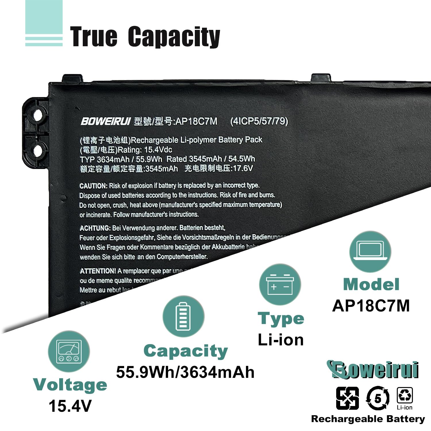 Amazon.com: BOWEIRUI AP18C7M AP18C7K Battery for Acer Swift 3