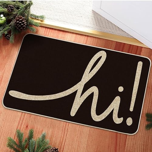 Miniatura 4 de Artoid Mode Felpudo negro, decoración del hogar, de perfil bajo, tapete de bienvenida para puerta delantera, interior y exterior, 17 x 29 pulgadas