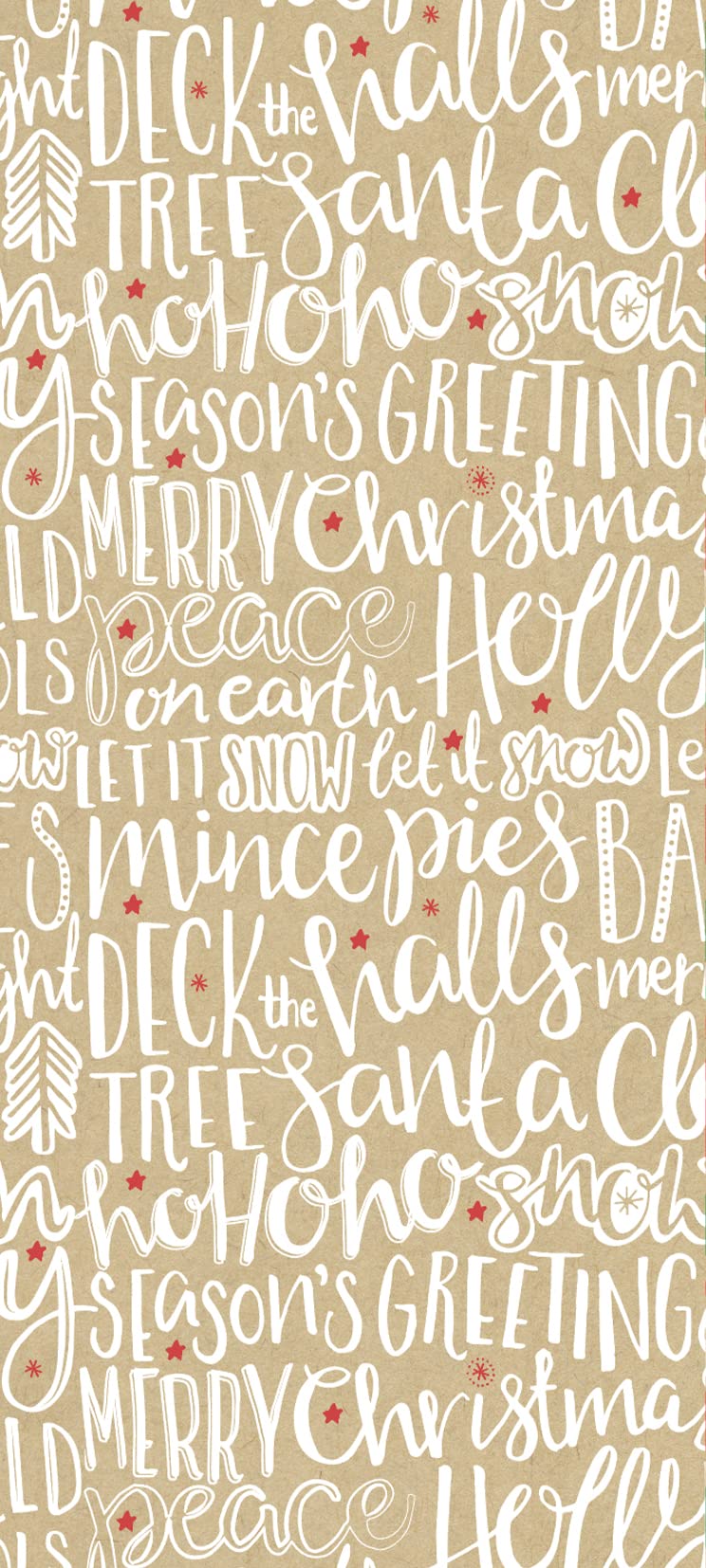 Glick Luxury Four Sheets Kraft Red White Christmas Tissue Paper Wrap, TPX70