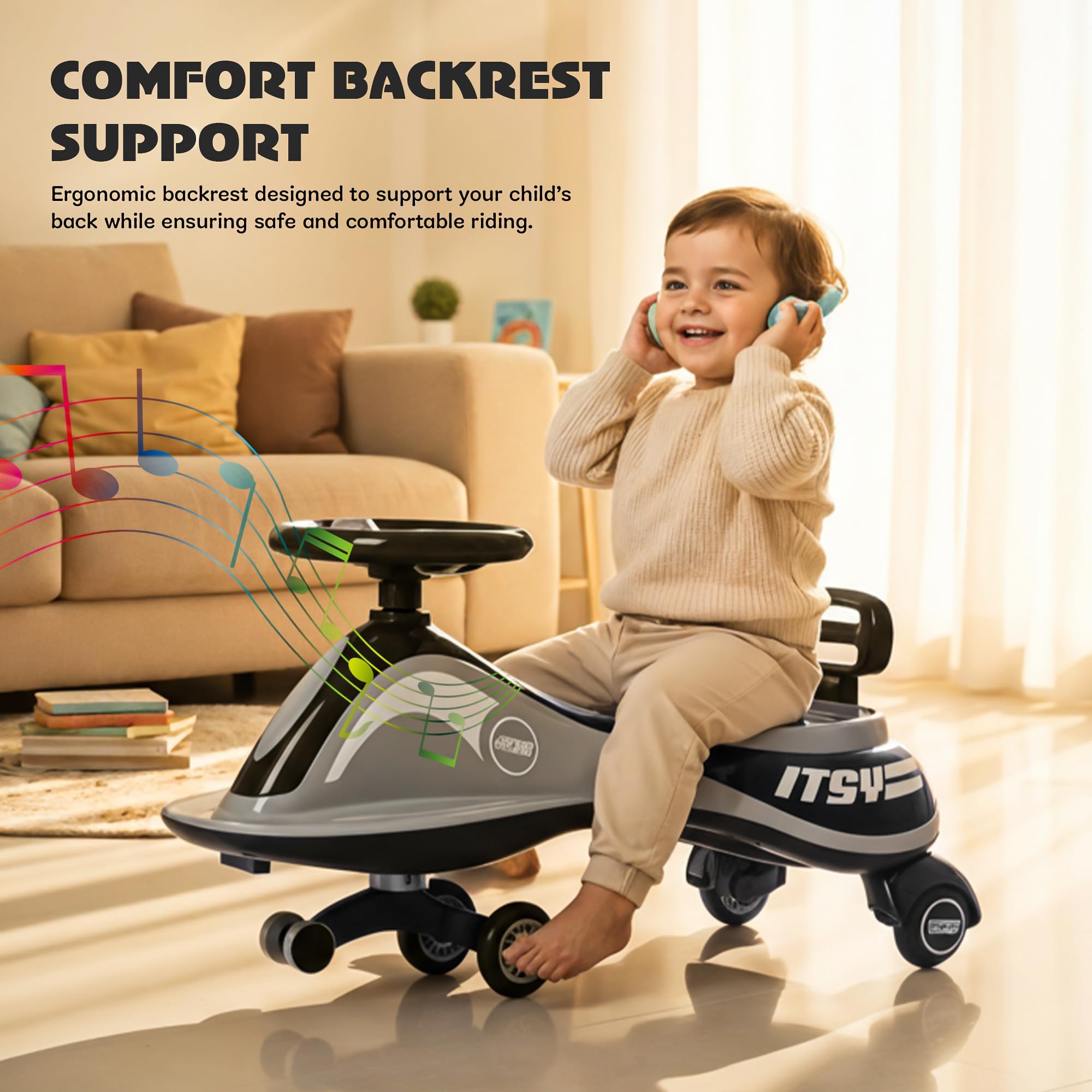 Baybee Pluto Swing Car - Ride On Toy for Kids -5 Baybee Pluto Swing Car - Ride On Toy for Kids -5