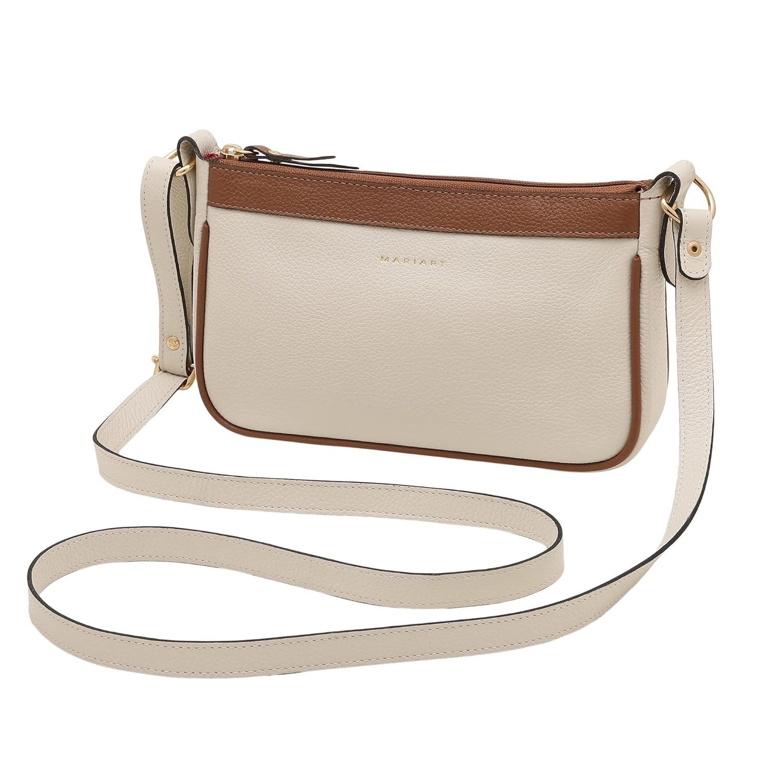 Mariart Maragogi Bolsa Transversal Feminina de Couro Bovino Legítimo