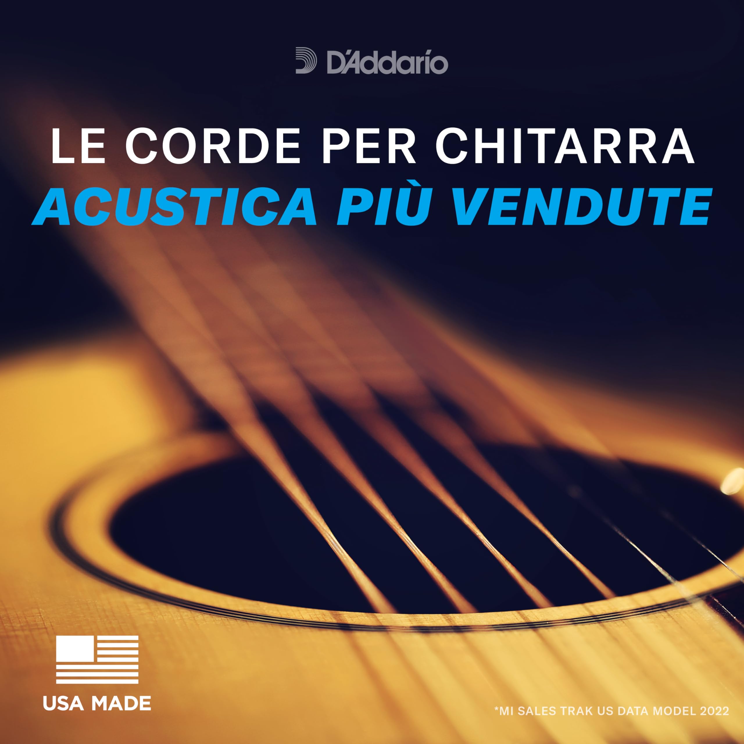 D'Addario Corde Chitarra Acustica | Corde per Chitarra Acustica | Corde Acustica | EFT16 Set Corde Acustica Flat Tops Phosphor, Bronzo, 12-53
