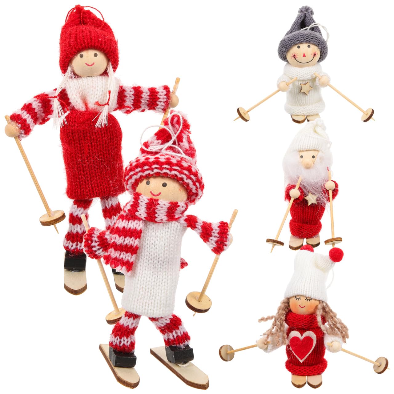 5 Piezas Decoraciones para Salas De Casa Adornos De Peluche De Santa Gnomos De Navidad Decoración Navideña Pequeña Estatuilla De Santa Muñeca Elfo De Madera Niño Colgante Alce