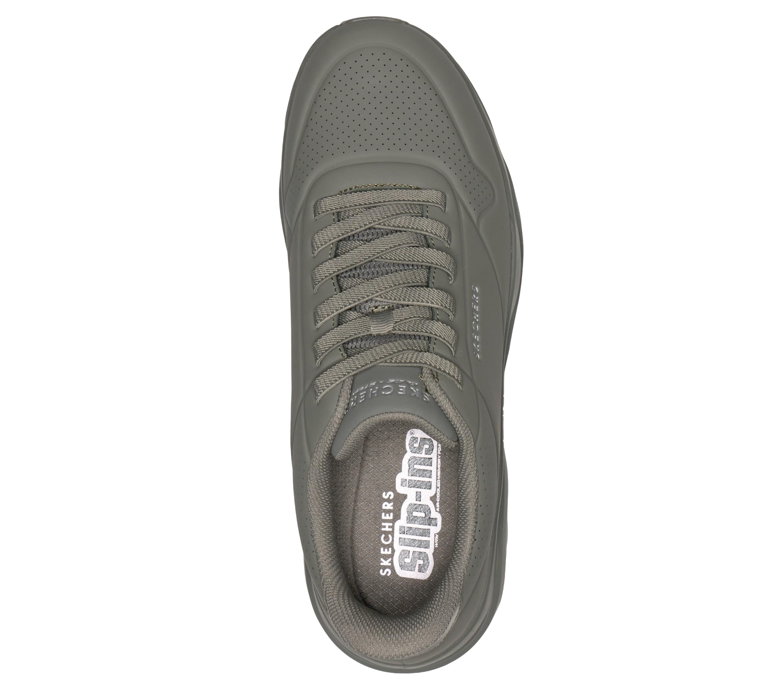 Skechers Herren UNO Glide-Step Glide On Air Turnschuhe, Olive Durabuck, 44 EU – Ansicht 3