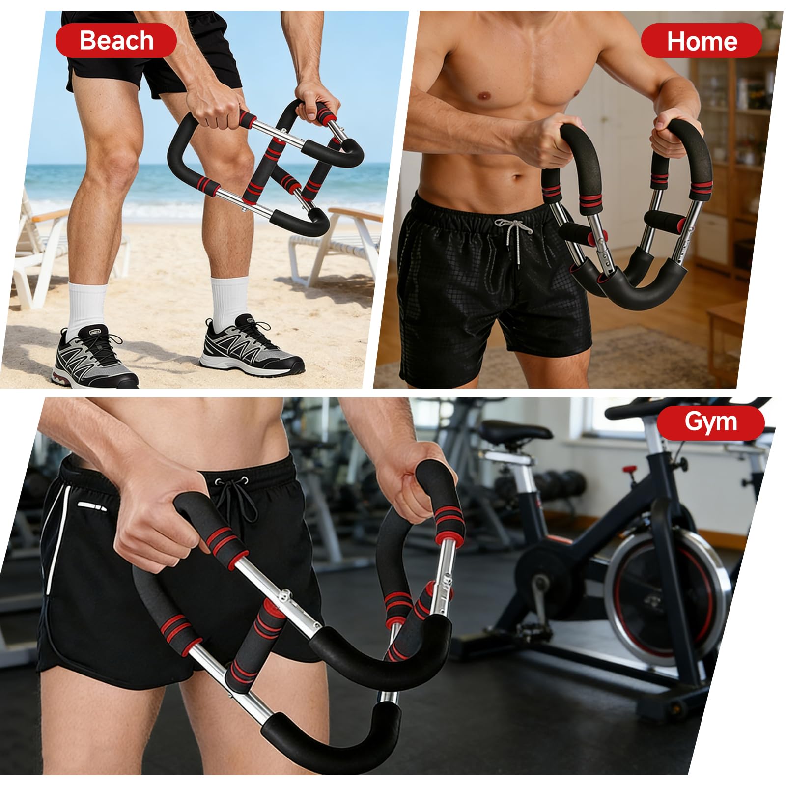 Twister Arm Trainer, Entrenador Ajustable de Pecho y Brazo 18-50kg, Dispositivo Portátil para Ejercicio de Hombros, Tríceps, Espalda y Antebrazo, para Casa, Oficina y Viajes