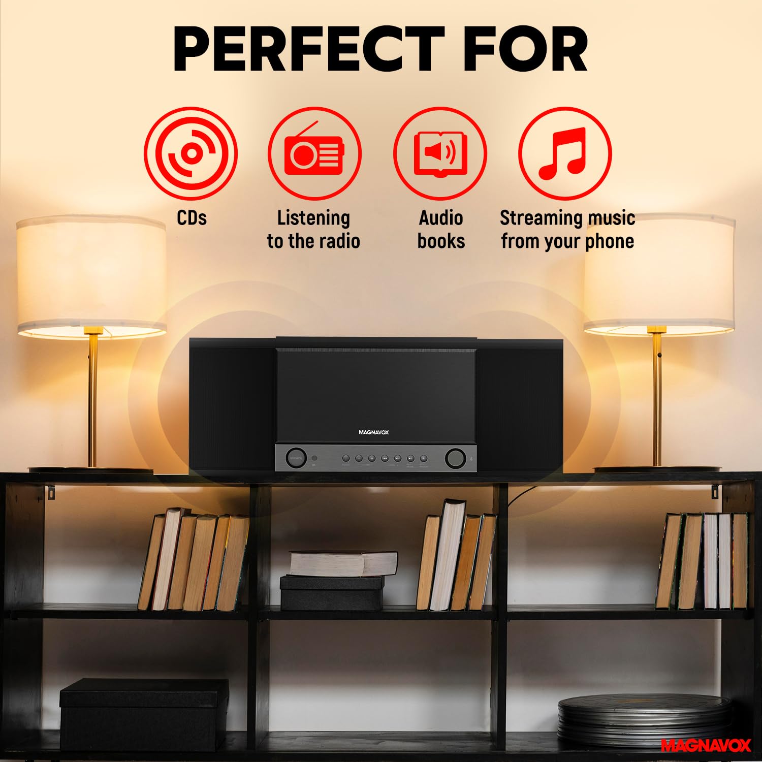 Amazon.com: Magnavox 3-Piece CD Shelf System with Digital PLL FM