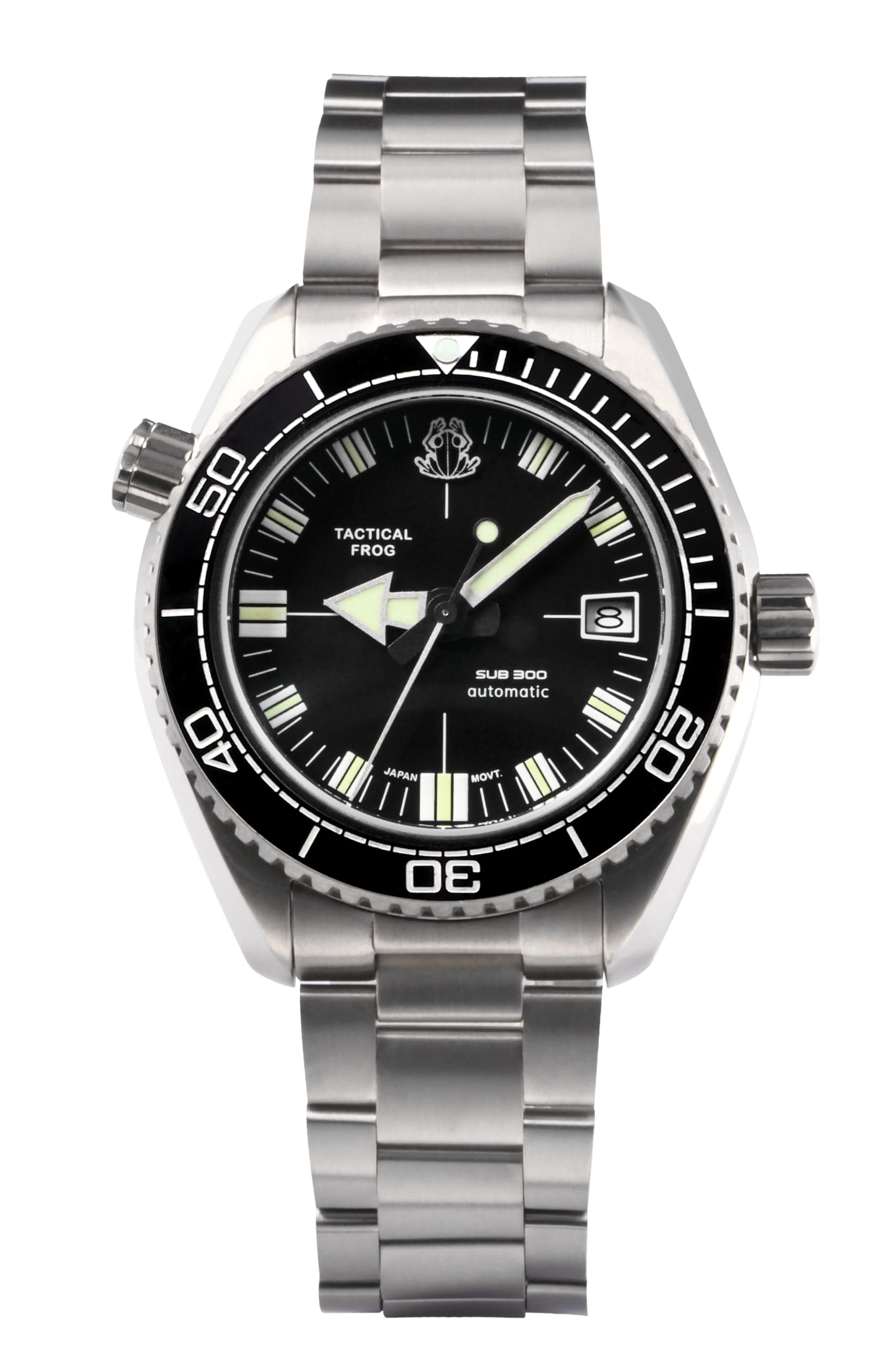 TACTICAL FROG H36 Orologio da immersione automatico da uomo, in titanio, 41 mm, 200 m, resistente all'acqua, con vetro zaffiro, lunetta in ceramica, C3 Lume, corona a vite, cinturino in titanio