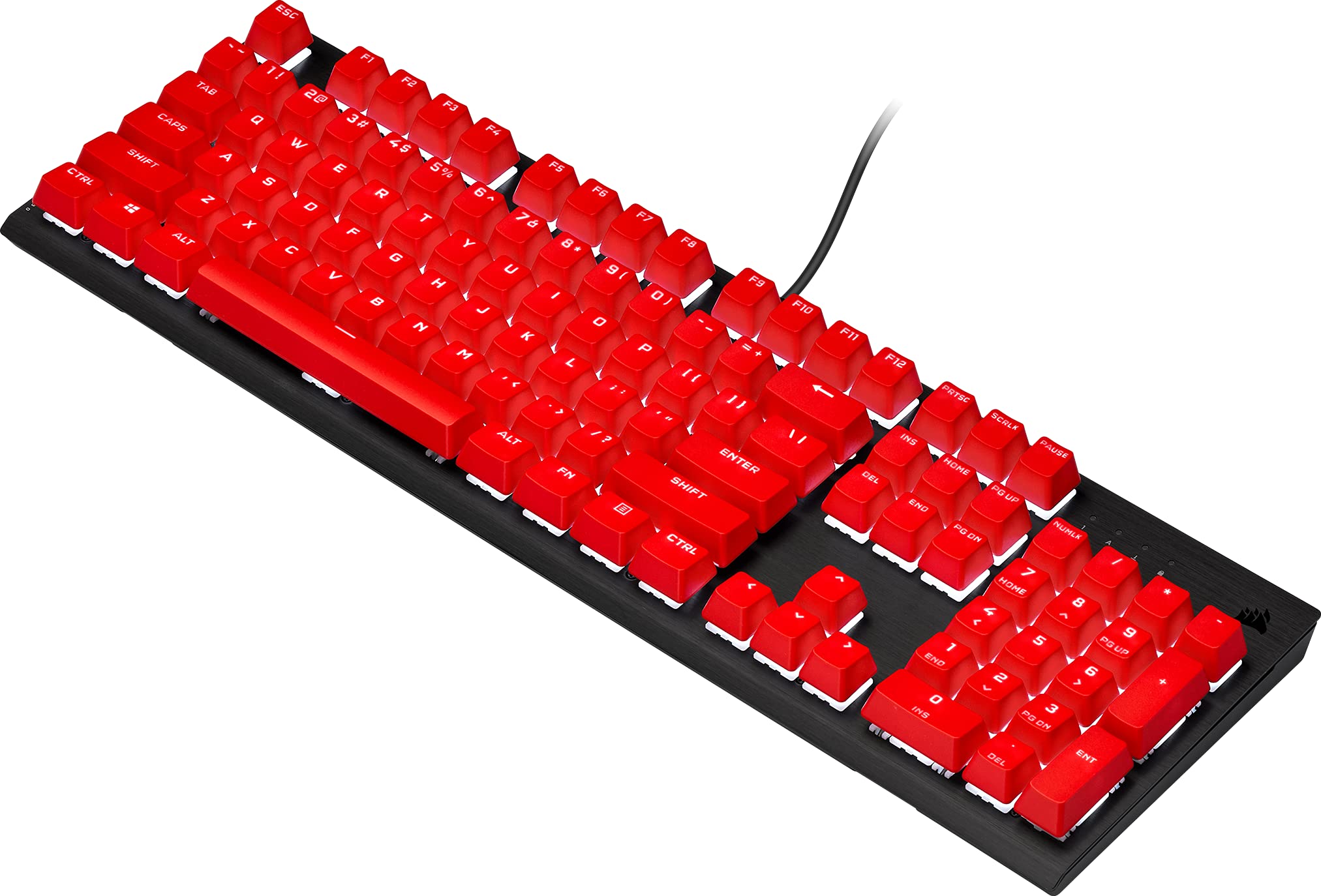 Corsair Kit de Mod de Touches PBT Double-Shot Pro (Touches PBT à Double tir, compatibilité Standard de la rangée inférieure, Surface texturée, Murs de 1,5 mm d'épaisseur avec Police rétroéclairée