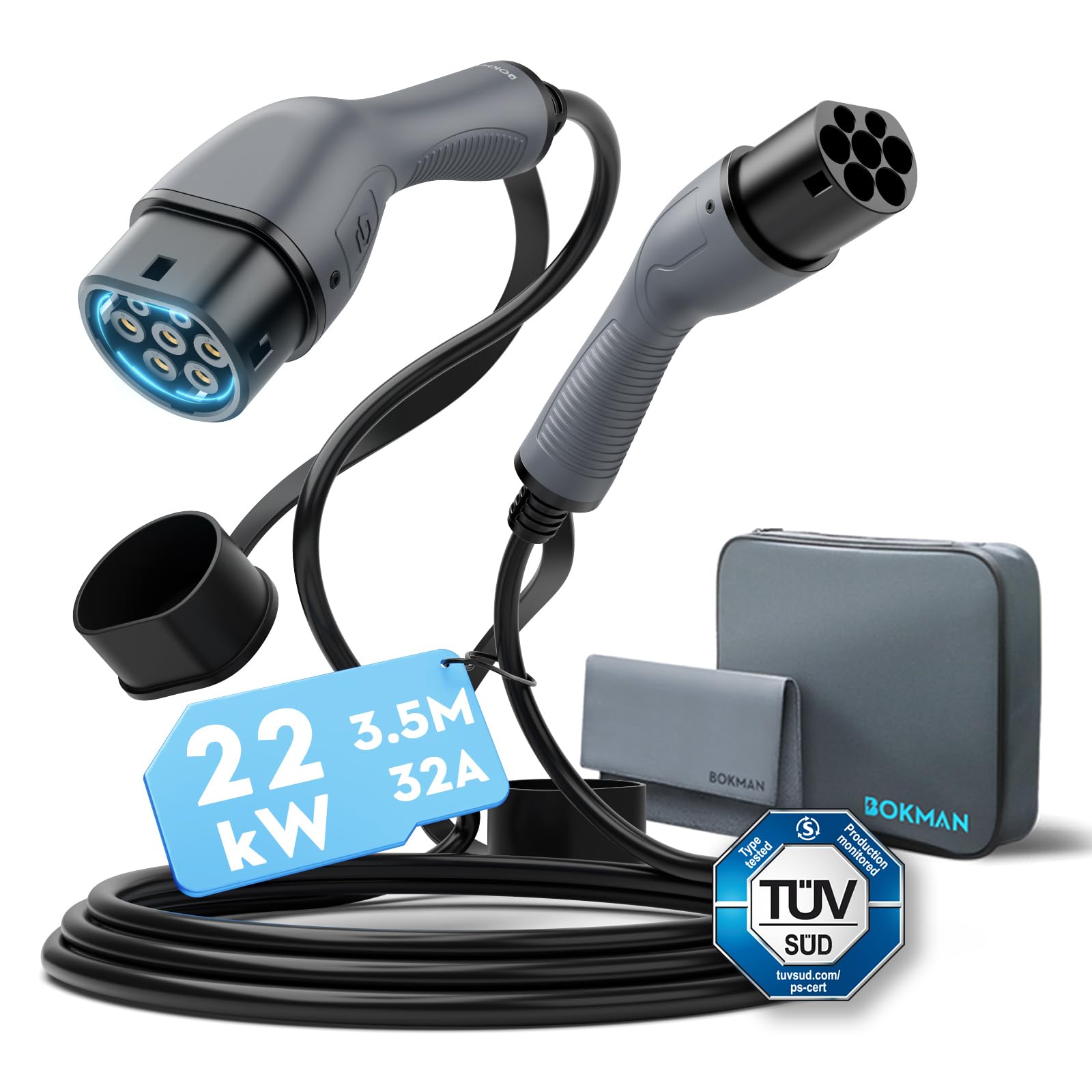 bokman Kabel ładujący typu 22 kW 3 m