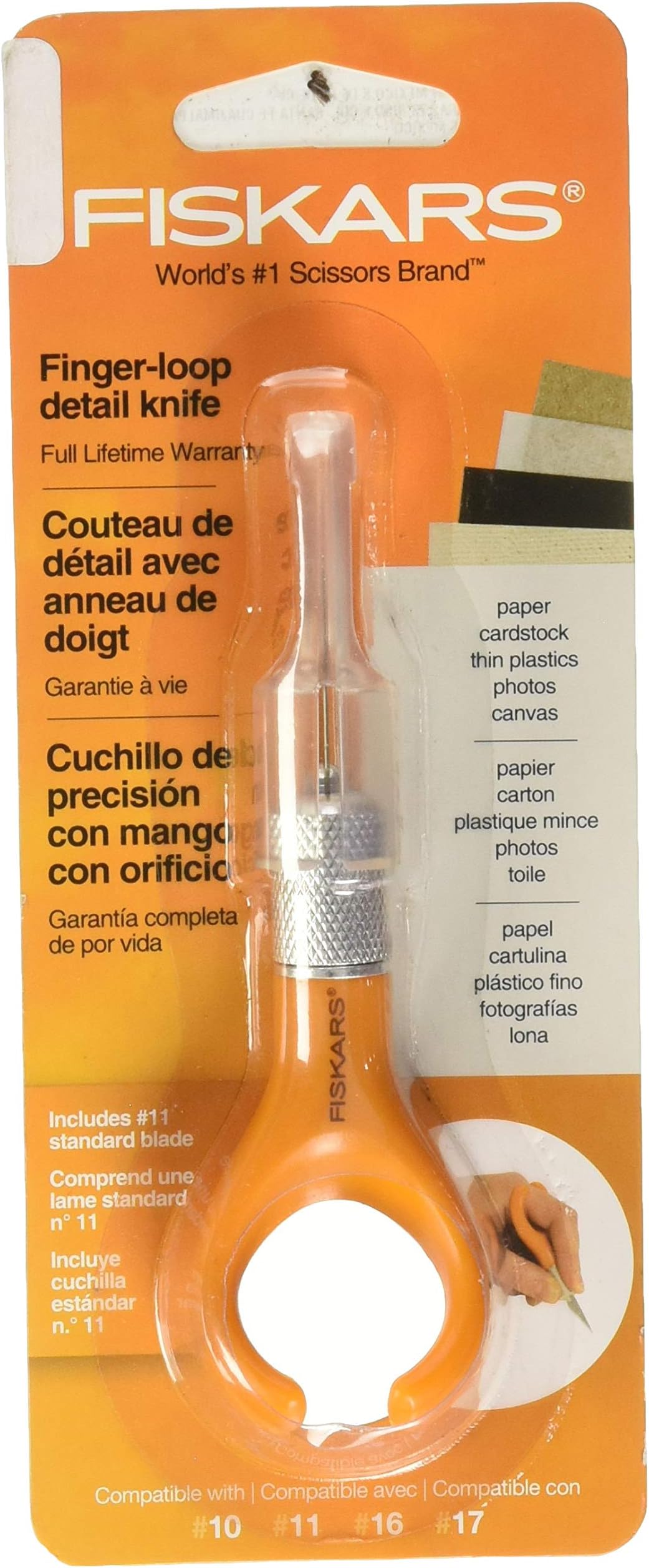 163050-1001 Fingertip Craft Knife, 7 Inch, Orange