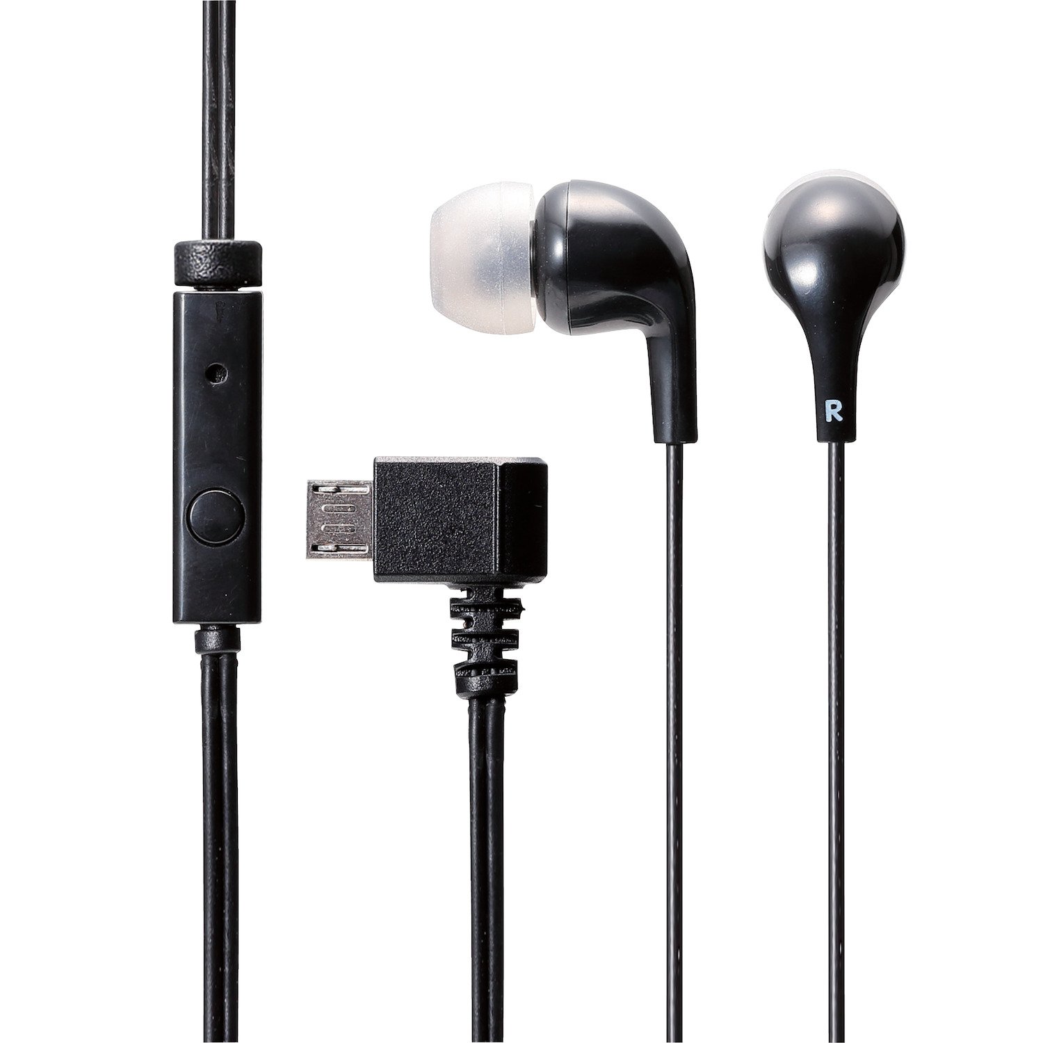 エレコム(ELECOM) microUSBヘッドホン ステレオ マイク有 ブラック EHP-MS100MBK