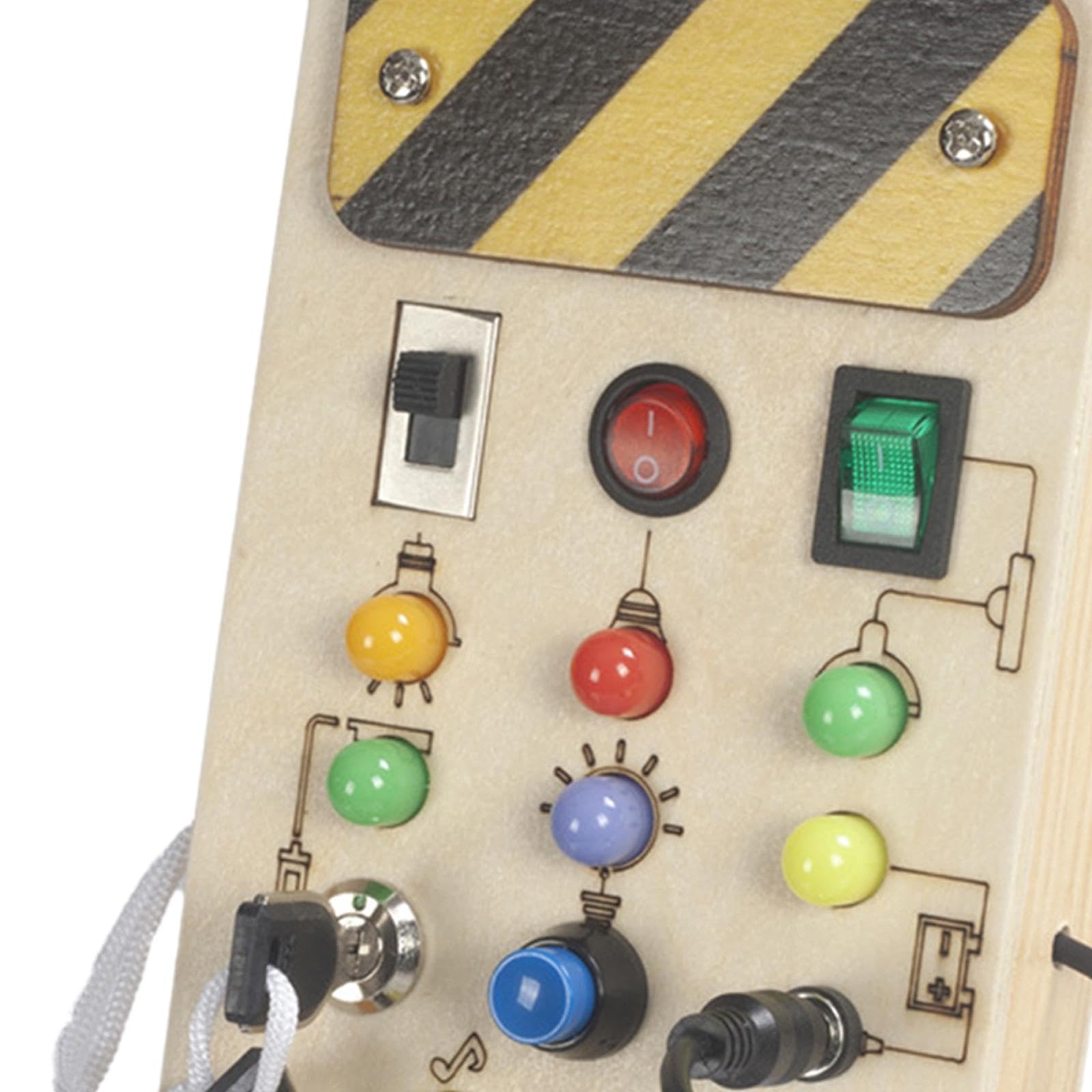 Sharplace Tablero de Actividades con Interruptor de Luz, Juguete Educativo para El Desarrollo de La Motricidad Fina, Juego de Cognición con Panel de