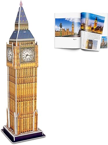 Miniatura 1 de Boersma Rompecabezas 3D para adultos, kit de modelo de construcción Big Ben, modelos de construcción educativos de ciencia para adultos para
