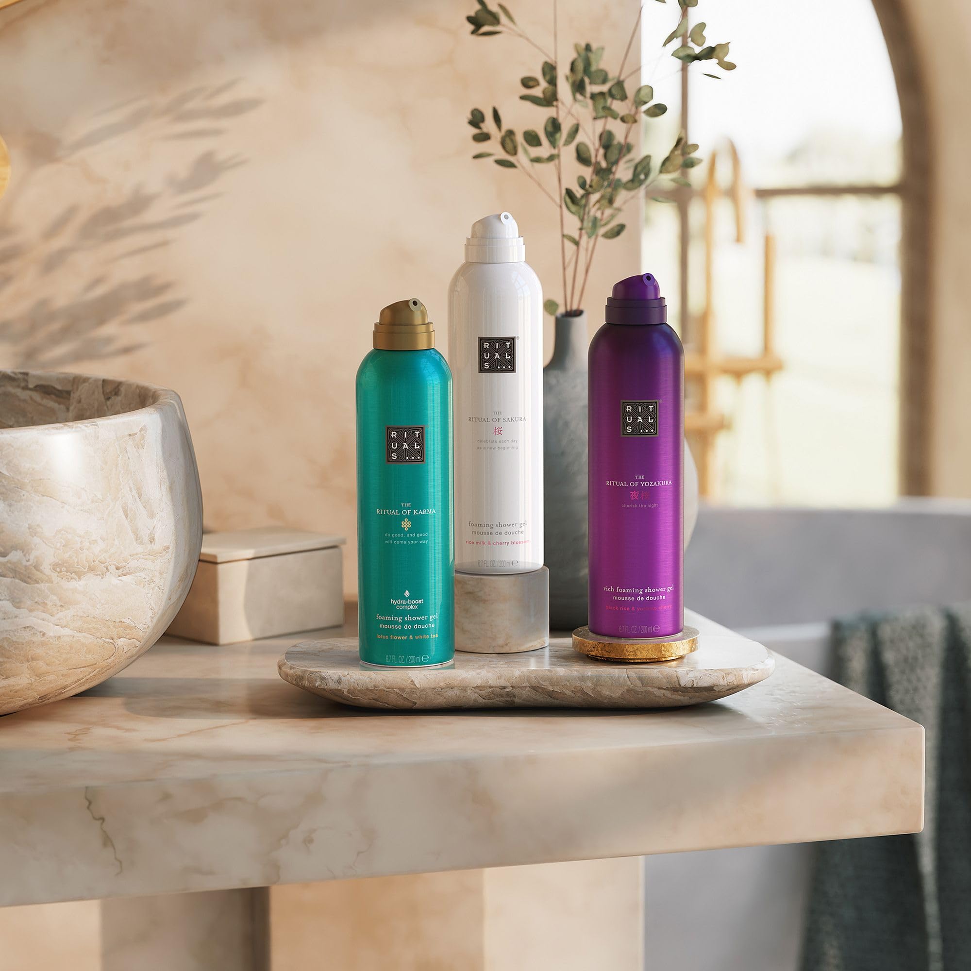 RITUALS Duschschaum Geschenkset – Luxuriöses Pflegeset The Ritual of Sakura, Karma und Yozakura - 3x200ml