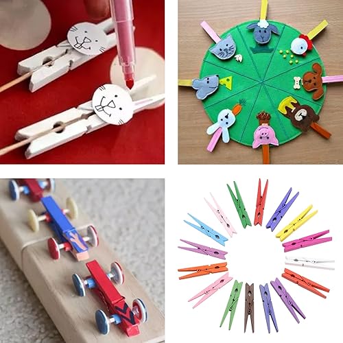 Miniatura 9 de 500 pinzas de madera grandes  pinzas de madera resistentes para ropa colgante de ropa  Alfileres de madera para manualidades