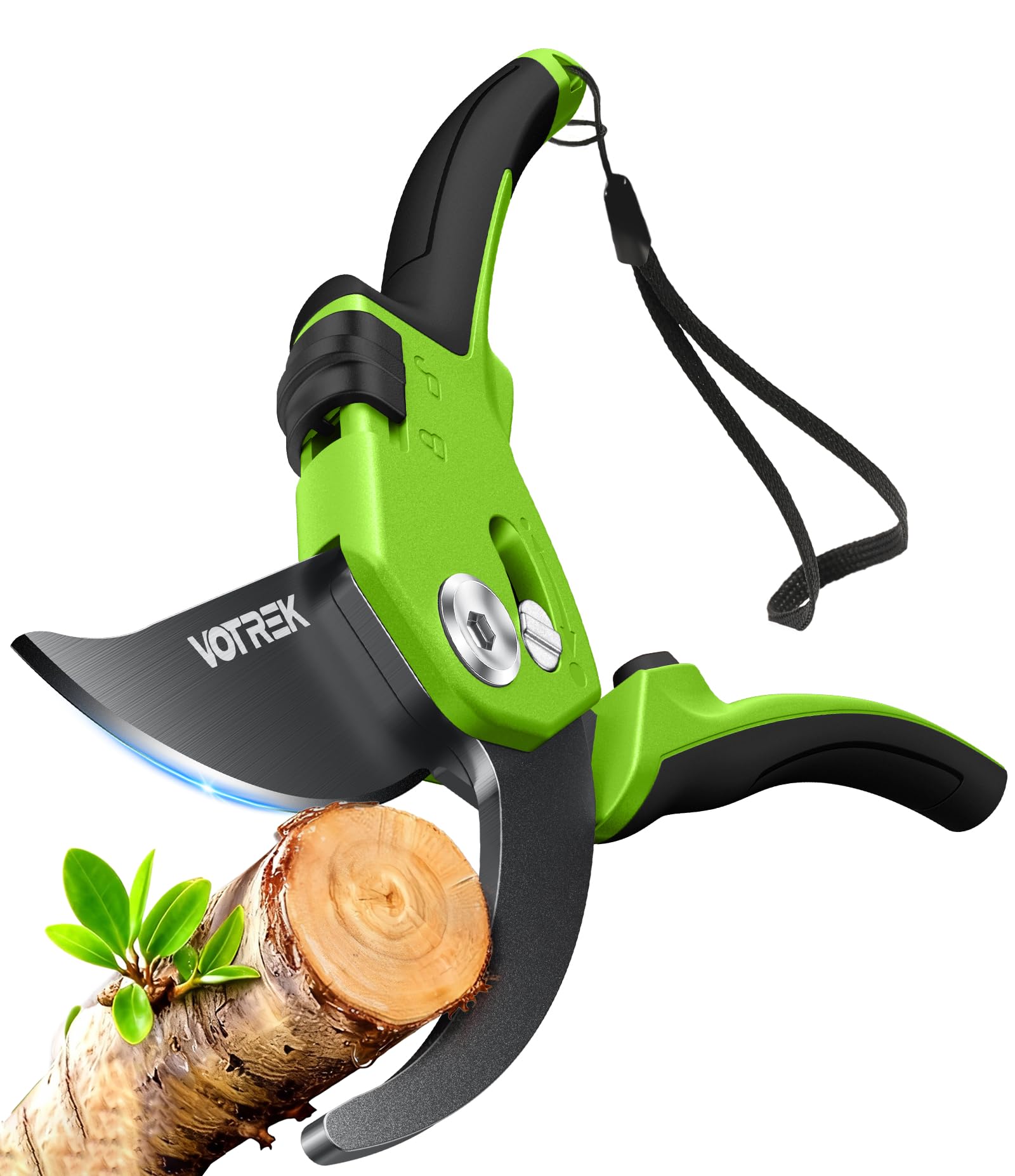 VOTREK Bypass Secateurs for Small Hands with Continuously Adjustable Grip, SK5 Steel Blade & Sealed Spring–21.5cm Professional Pruning Shears for Rose, Branch, Plant, Garden Pruner Scissor Hedge Shear