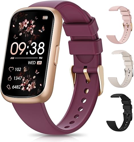 Reloj de seguimiento de fitness, relojes inteligentes para mujeres con frecuencia cardíaca, oxígeno en sangremonitor de sueño, más de 20 modos