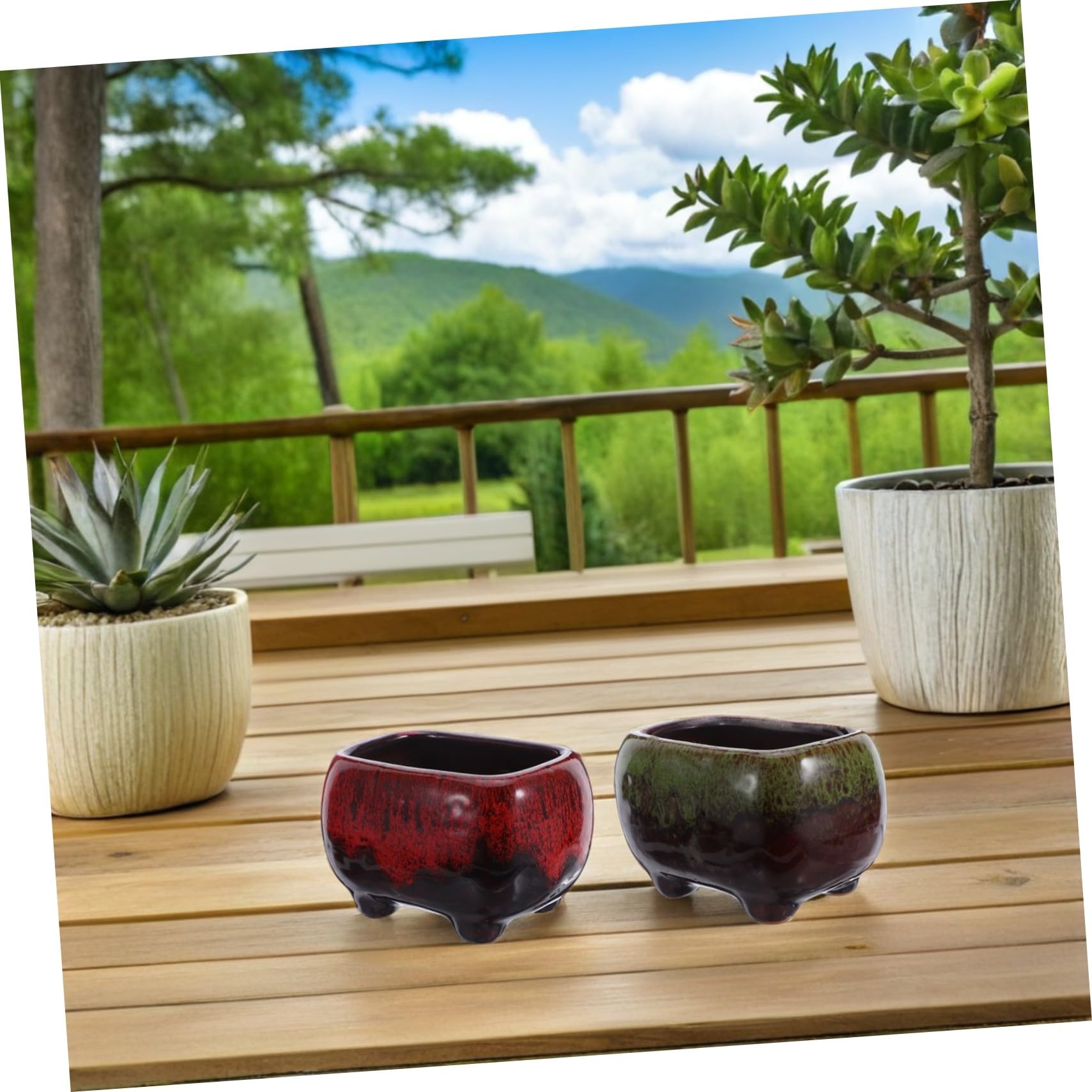 Milisten 5 ceramiczna doniczka Ceramiczny kwiat mini ceramiczne doniczki kwiatowe soczyste doniczki ozdobne soczysta doniczka ceramiczny garnek kwiatowy słodki ceramika