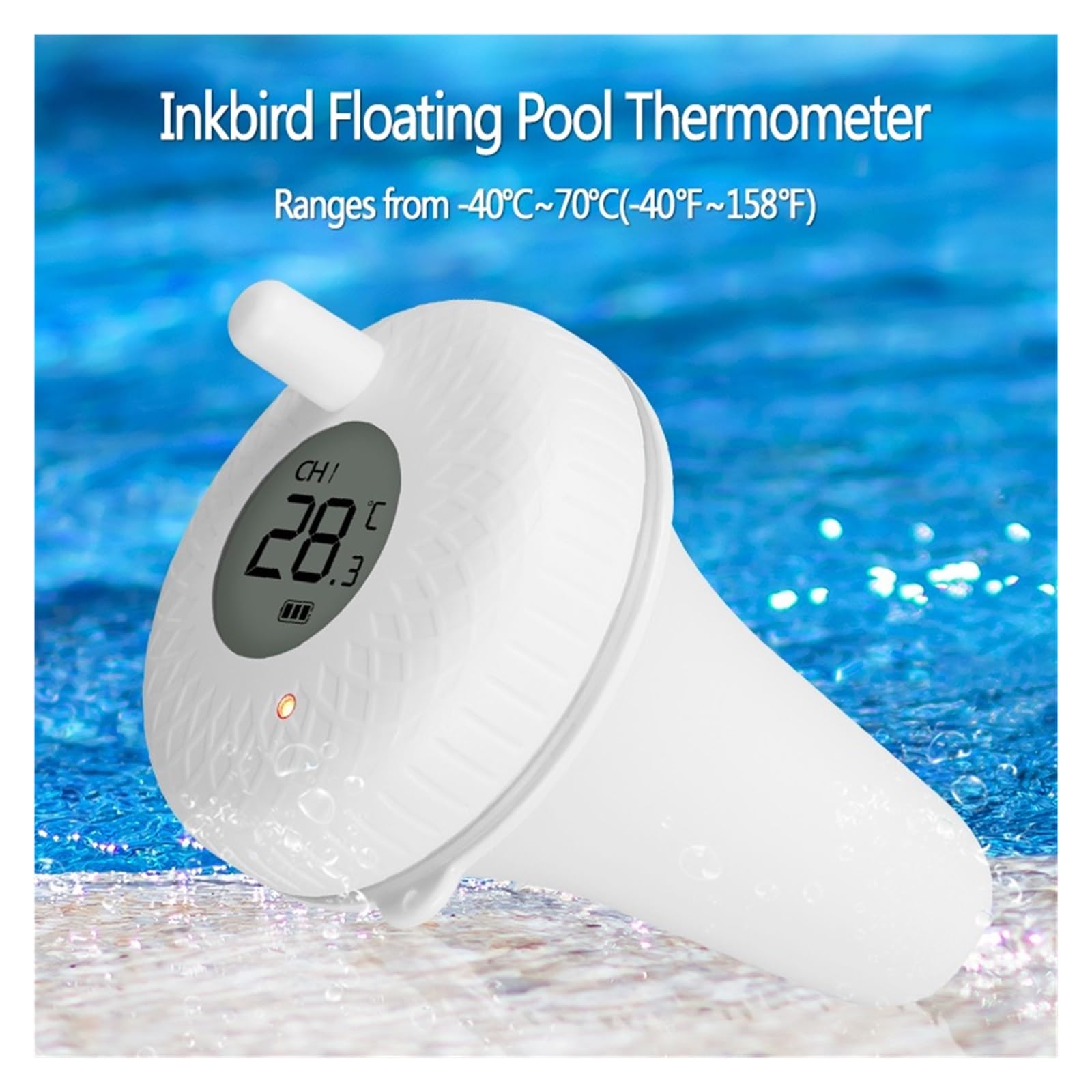 Termómetro Flotante Inalámbrico For Piscinas, Spas, Acuarios Y Estanques