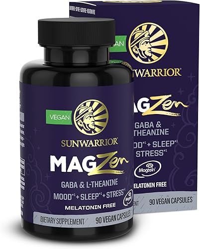 Suplemento de magnesio L-teanina Cápsulas para el estado de ánimo, sueño y estrés con bisglicinato de magnesio, L-teanina y GABA promueve la